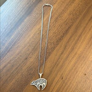 Silver Bear Pendant Necklace